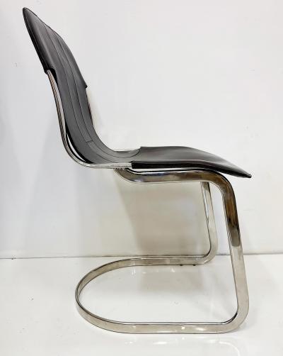 Willy Rizzo 1970s Willy Rizzo Model C2 Dining Chairs For Cidue Set of 4 Itally