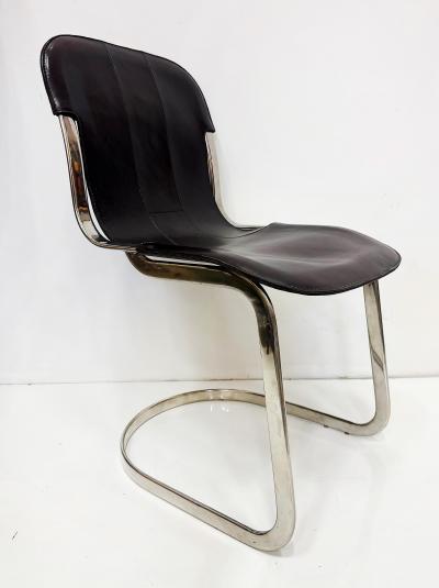 Willy Rizzo 1970s Willy Rizzo Model C2 Dining Chairs For Cidue Set of 4 Itally