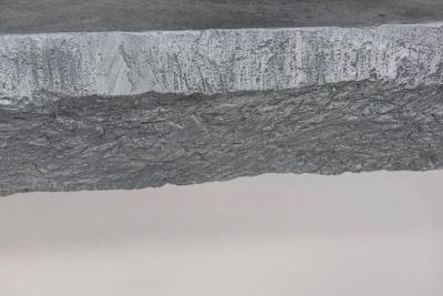 Willy Rizzo A Willy Rizzo Faux Slate and Polished Chrome Console Table
