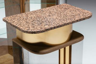 Willy Rizzo Bar corner cabinet by Willy Rizzo Italy 1970s