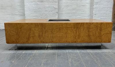 Willy Rizzo Burl Coffee Table style of Willy Rizzo