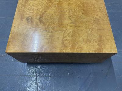 Willy Rizzo Burl Coffee Table style of Willy Rizzo