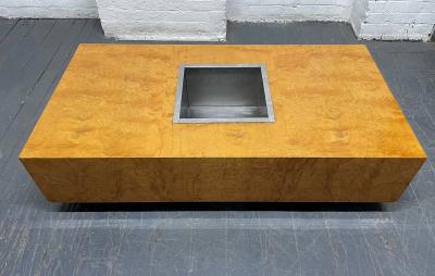 Willy Rizzo Burl Coffee Table style of Willy Rizzo