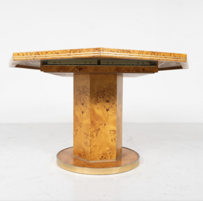 Willy Rizzo Extendable Dining Table by Willy Rizzo for Mario Sabot Hollywood Regency 1970s