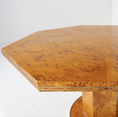 Willy Rizzo Extendable Dining Table by Willy Rizzo for Mario Sabot Hollywood Regency 1970s