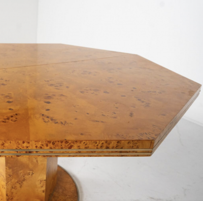 Willy Rizzo Extendable Dining Table by Willy Rizzo for Mario Sabot Hollywood Regency 1970s