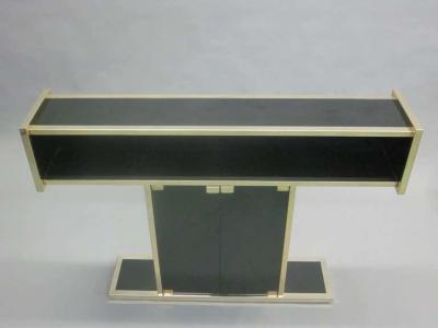 Willy Rizzo Italian Mid Century Modern Bar Console and Etagere in style of Willy Rizzo