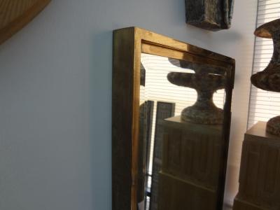 Willy Rizzo Italian Modern Brass Beveled Mirror