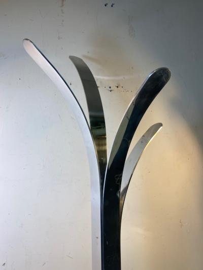 Willy Rizzo MODERNIST CHROME COAT RACK IN THE MANNER OF WILLY RIZZO