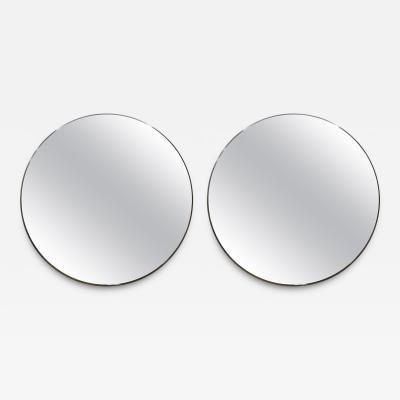 Willy Rizzo Pair of Italian Brass Mirrors