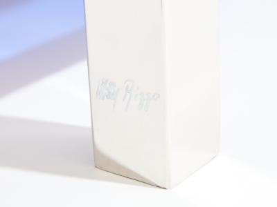 Willy Rizzo Pair of Two Tier brass chrome side tables Willy Rizzo Flaminia 1970s