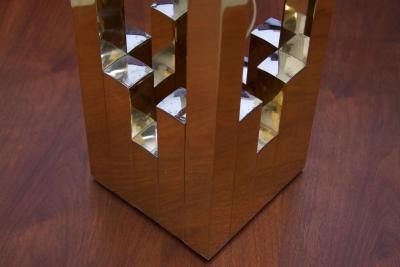 Willy Rizzo Rare Lumica Table Lamp in Brass in the manner of Willy Rizzo