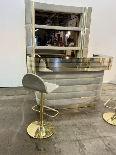 Willy Rizzo Standing Dry Bar by Willy Rizzo Italy 1970s