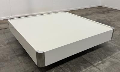 Willy Rizzo White Lacquer Coffee Table Attributed to Willy Rizzo
