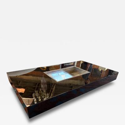 Willy Rizzo William Rizzo Black Lacquer Coffee and Cocktail Table 1970s