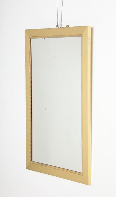 Willy Rizzo Willy Rizzo Brass Framed Mirror Italy circa 1970