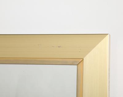 Willy Rizzo Willy Rizzo Brass Framed Mirror Italy circa 1970