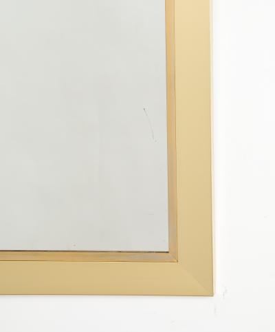 Willy Rizzo Willy Rizzo Brass Framed Mirror Italy circa 1970