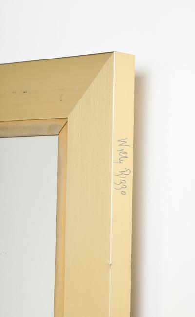 Willy Rizzo Willy Rizzo Brass Framed Mirror Italy circa 1970