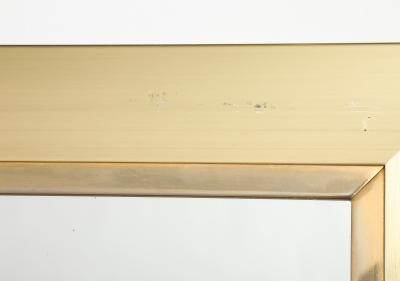 Willy Rizzo Willy Rizzo Brass Framed Mirror Italy circa 1970
