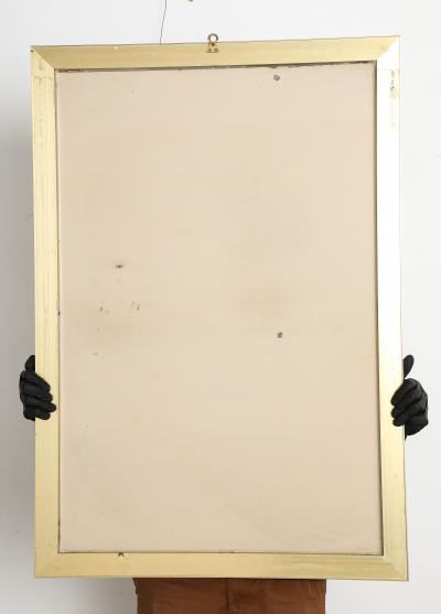 Willy Rizzo Willy Rizzo Brass Framed Mirror Italy circa 1970