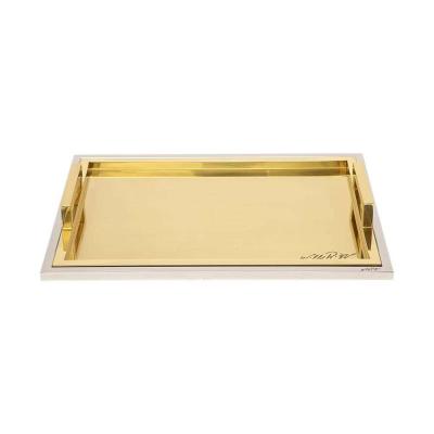 Willy Rizzo Willy Rizzo Drink Trays Brass Polished Stainless Steel Signed