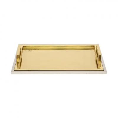 Willy Rizzo Willy Rizzo Drink Trays Brass Polished Stainless Steel Signed
