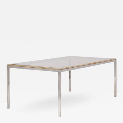 Willy Rizzo Willy Rizzo Flaminia Brass and Chrome Dining Table 1970s