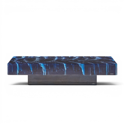Willy Rizzo Willy Rizzo Mid Century Faux Marble Coffee Table
