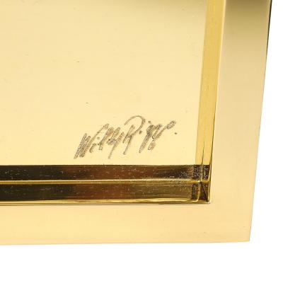 Willy Rizzo Willy Rizzo Nesting Trays Brass Stainless Steel Signed