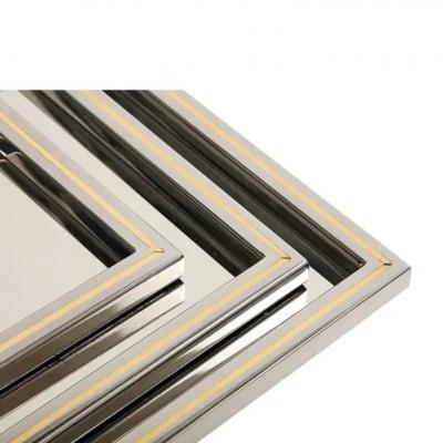Willy Rizzo Willy Rizzo Trays Stainless Steel Brass Signed