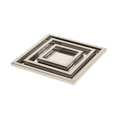 Willy Rizzo Willy Rizzo Trays Stainless Steel Brass Signed