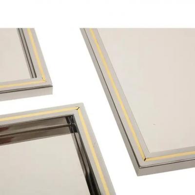 Willy Rizzo Willy Rizzo Trays Stainless Steel Brass Signed