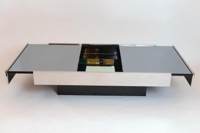 Willy Rizzo Willy Rizzo mirrored bar cocktail table Italy c1970