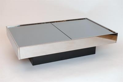 Willy Rizzo Willy Rizzo mirrored bar cocktail table Italy c1970