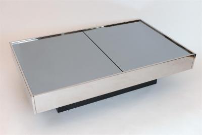 Willy Rizzo Willy Rizzo mirrored bar cocktail table Italy c1970