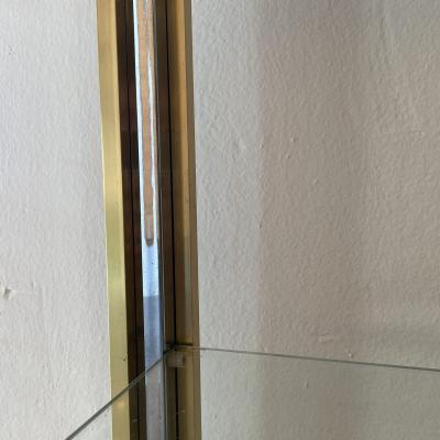 Willy Rizzo Willy Rizzo style Gold Silver Metal and Glass Console