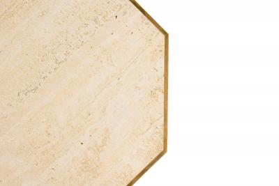 Willy Rizzo for Jean Charles Mid Century Italian Monumental Travertine Marble Oc