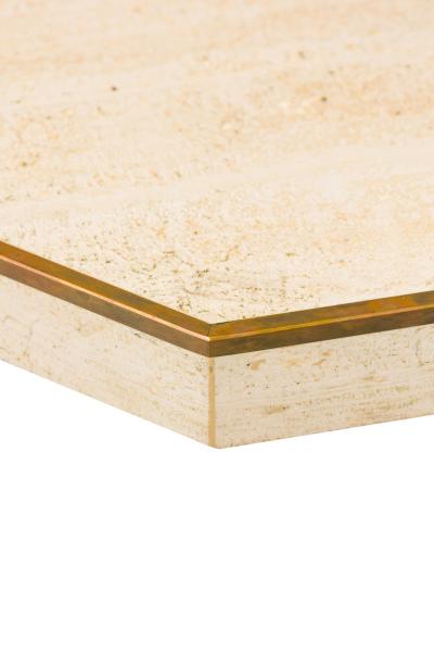 Willy Rizzo for Jean Charles Mid Century Italian Monumental Travertine Marble Oc
