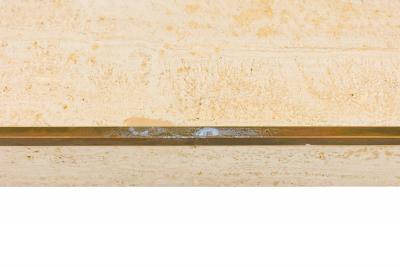 Willy Rizzo for Jean Charles Mid Century Italian Monumental Travertine Marble Oc