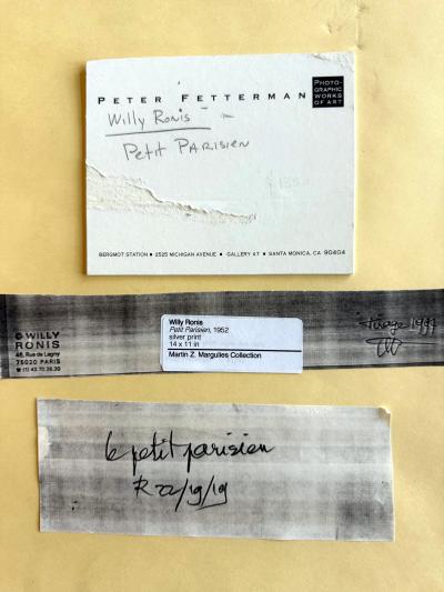 Willy Ronis Framed Photograph Petite Parisien by Willy Ronis