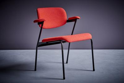 Willy Van der Meeren Willy van der Meeren for Tubax Pair of Lounge Chairs in mustard ketchup 1950s