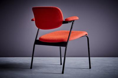 Willy Van der Meeren Willy van der Meeren for Tubax Pair of Lounge Chairs in mustard ketchup 1950s