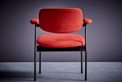 Willy Van der Meeren Willy van der Meeren for Tubax Pair of Lounge Chairs in mustard ketchup 1950s