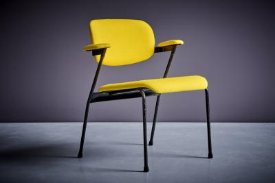 Willy Van der Meeren Willy van der Meeren for Tubax Pair of Lounge Chairs in yellow Belgium 1950s