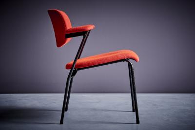 Willy Van der Meeren Willy van der Meeren for Tubax Set of 6 Lounge Chairs in blue red yellow 1950s