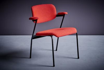 Willy Van der Meeren Willy van der Meeren for Tubax Set of 6 Lounge Chairs in blue red yellow 1950s
