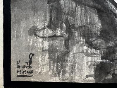 Wilmot Emerton Heitland Romantic Couple In Wartime Paris on Rainy Parisian Night