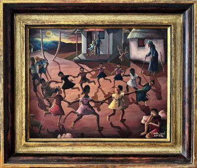 Wilson Bigaud Haitian Surrealism Children in a Swirling Dance