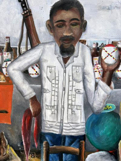 Wilson Bigaud Original Vodou Painting Healing Ceremony